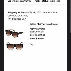 Brand new Celine Sunglasses never been worn